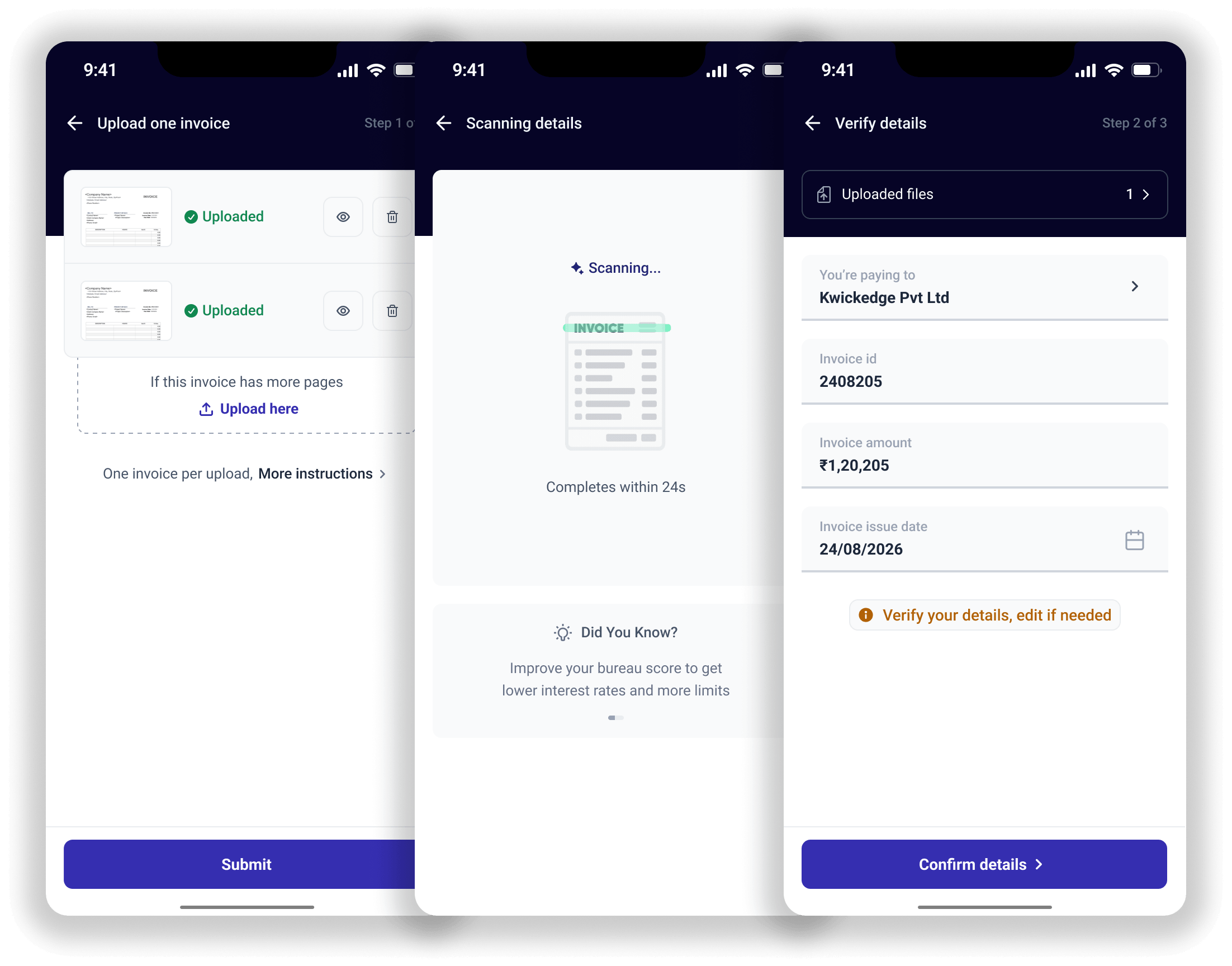 udaanCapital workflow interface